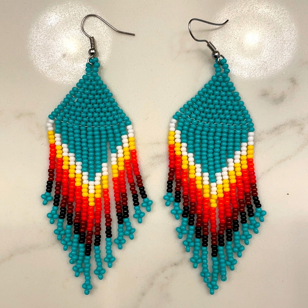 Beaded Tassel Earrings